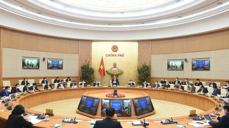Chính phủ họp phiên thường kỳ tháng 2-2021. ẢNH: VIẾT CHUNG