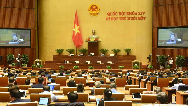 Kỳ họp thứ 11, Quốc hội khóa XIV. Ảnh: VIẾT CHUNG
