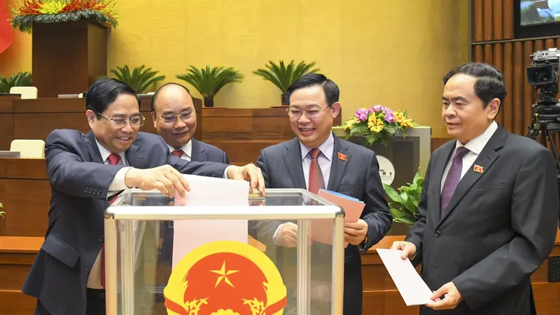 Quốc hội miễn nhiệm các thành viên Chính phủ chiều 7-4. Ảnh: VIẾT CHUNG