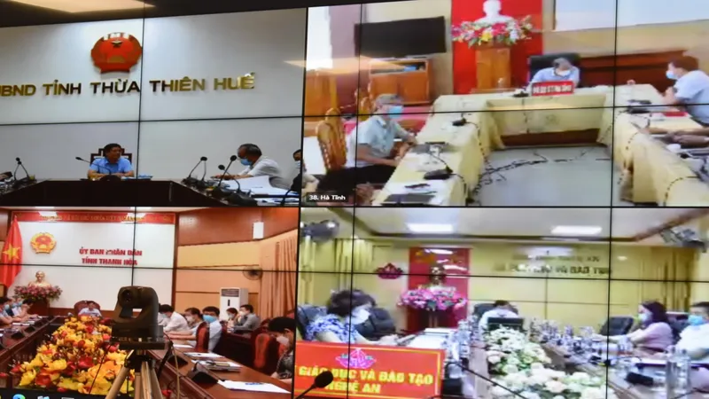 Buổi kiểm tra trực tuyến công tác chuẩn bị tổ chức kỳ thi tốt nghiệp THPT 2021 