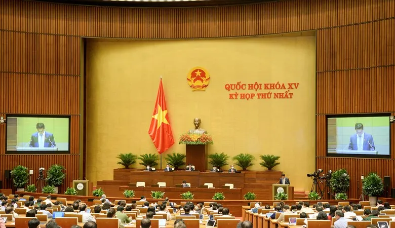 Kỳ họp thứ nhất, Quốc hội khóa XV. Ảnh: QUANG PHÚC