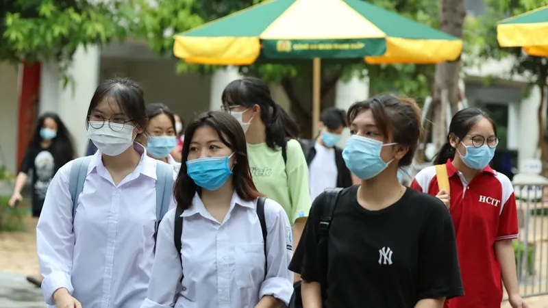 Thí sinh dự thi tốt nghiệp THPT 2021. ẢNH: QUANG PHÚC