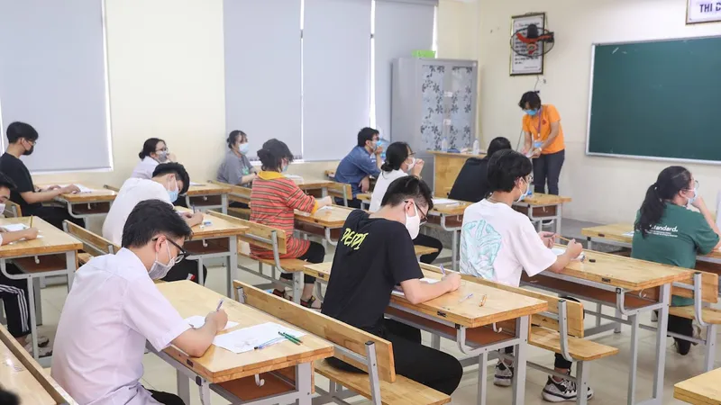 Thí sinh dự thi tốt nghiệp THPT 2021. ẢNH: QUANG PHÚC