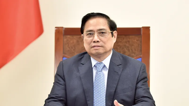 Thủ tướng Chính phủ Phạm Minh Chính đã có cuộc điện đàm với Chủ tịch, Giám đốc điều hành Công ty Pfizer. Ảnh: VIẾT CHUNG