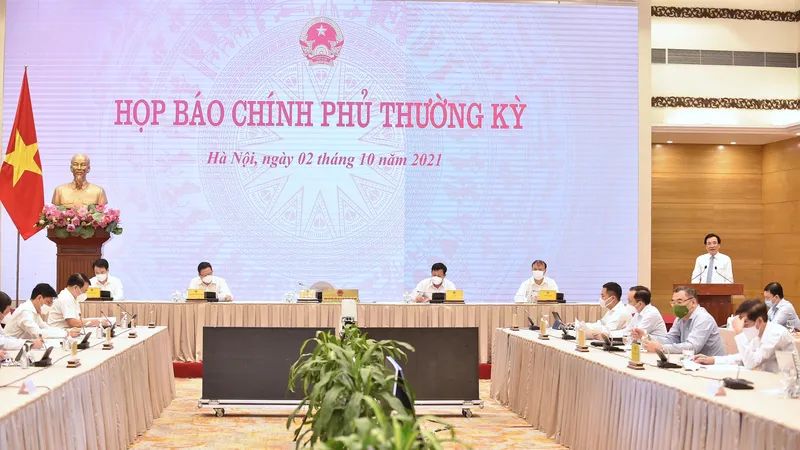 Văn phòng Chính phủ đã tổ chức họp báo Chính phủ thường kỳ tháng 9. Ảnh: VIẾT CHUNG
