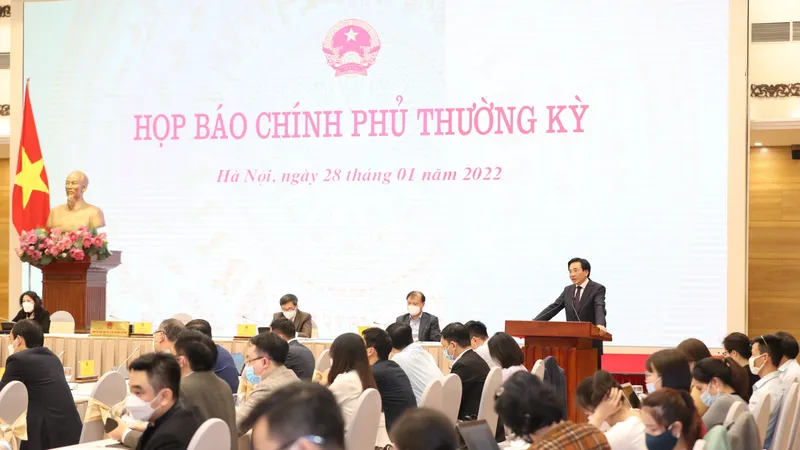 Quang cảnh buổi họp báo. Ảnh: QUANG PHÚC