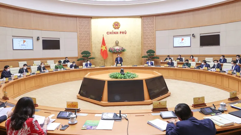 Chính phủ họp thường kỳ tháng 2. Ảnh: VIẾT CHUNG