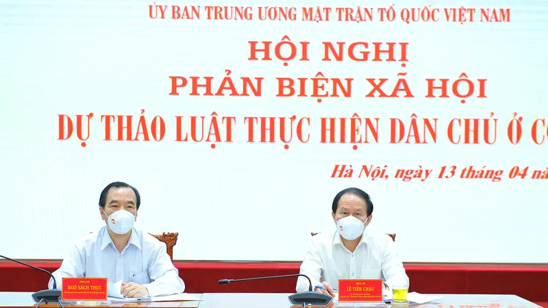 Hội nghị phản biện xã hội MTTQ ngày 13-4