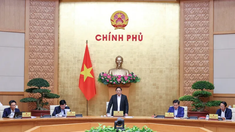 Thủ tướng Chính phủ chủ trì họp Chính phủ chuyên đề về công tác quy hoạch. Ảnh: VIẾT CHUNG