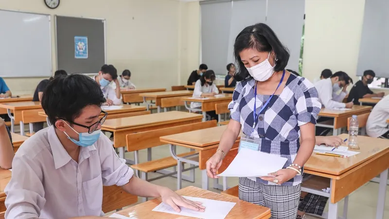 Thí sinh dự thi tốt nghiệp THPT 2021. Ảnh: QUANG PHÚC