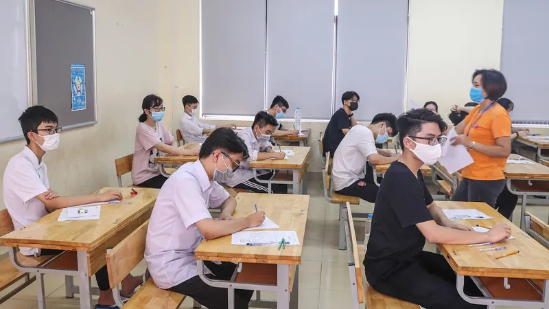 Thí sinh dự thi tốt nghiệp THPT 2022. ẢNH: QUANG PHÚC