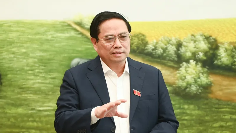 Thủ tướng Phạm Minh Chính phát biểu tại phiên thảo luận tổ, chiều 24-10. Ảnh: QUANG PHÚC