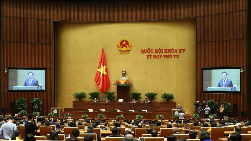 Quốc hội họp phiên bế mạc chiều 15-11. ẢNH: QUANG PHÚC