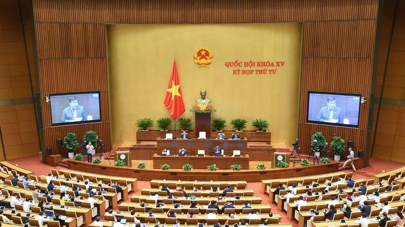 Quốc hội ngày 15-11. ẢNH: VIẾT CHUNG