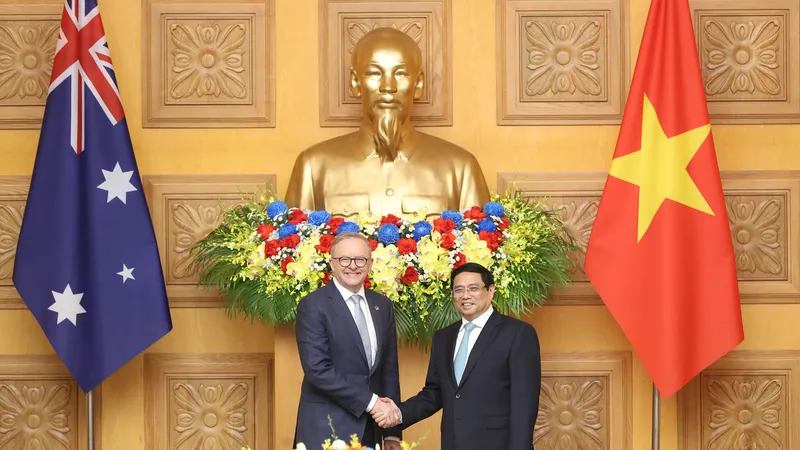 Thủ tướng Phạm Minh Chính và Thủ tướng Anthony Albanese. Ảnh: QUANG PHÚC