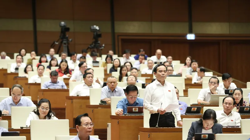 Phó Thủ tướng Trần Lưu Quang trả lời chất vấn sáng 7-6. Ảnh: QUANG PHÚC