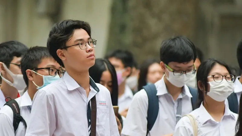 Các thí sinh tham dự kỳ thi học sinh giỏi cấp thành phố Hà Nội