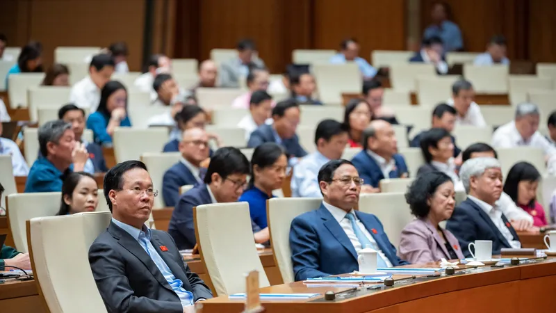 Các đại biểu dự phiên chất vấn sáng 8-11. Ảnh: QUANG PHÚC