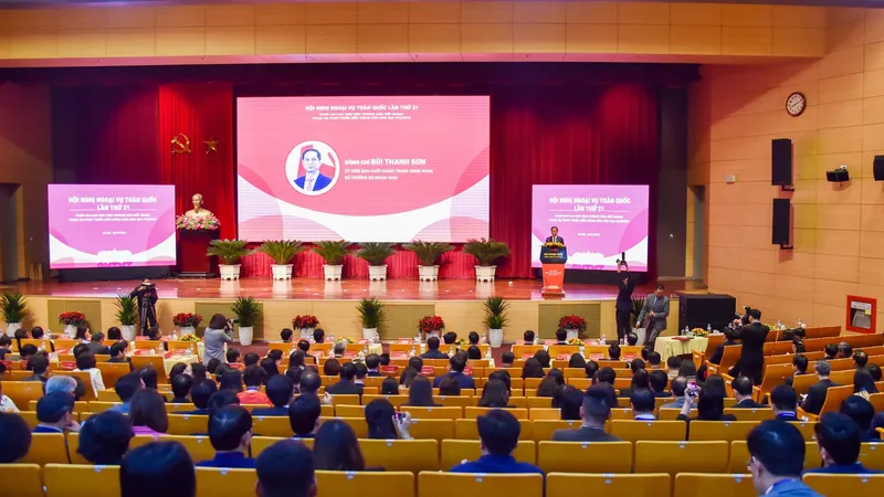 Hội nghị ngoại vụ toàn quốc lần thứ 21. Ảnh: VIẾT CHUNG