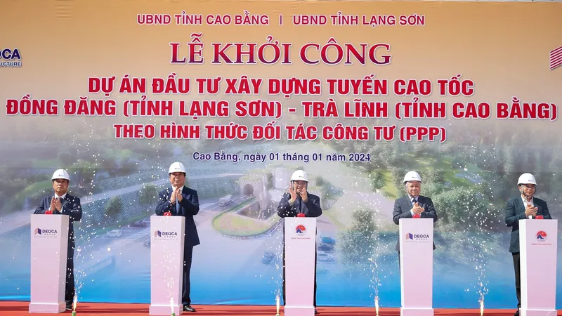 Thủ tướng Phạm Minh Chính dự lễ khởi công dự án cao tốc Đồng Đăng-Trà Lĩnh ngày 1-1