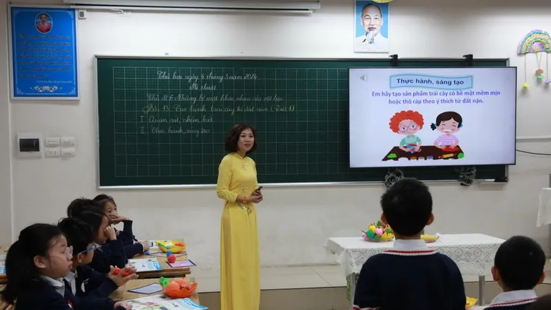 Tiết dạy trong hội thi giáo viên dạy giỏi thành phố cấp Tiểu học năm học 2023 - 2024 cụm Hoàng Mai