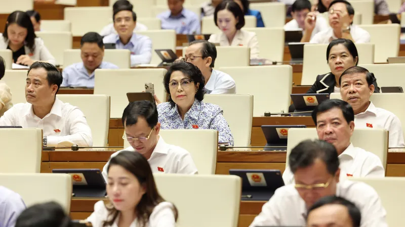 Các đại biểu dự phiên thảo luận sáng 27-5. Ảnh: QUANG PHÚC