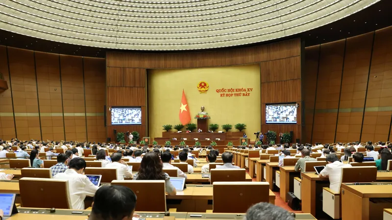 Quang cảnh Quốc hội chiều 18-6. Ảnh: QUANG PHÚC