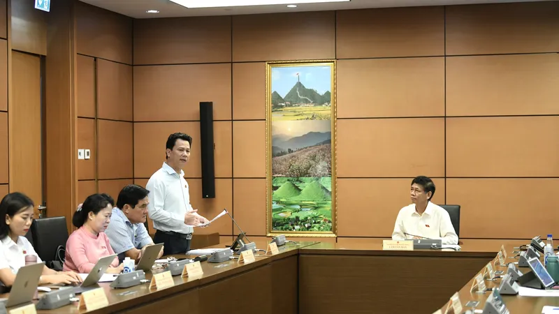 Quốc hội thảo luận tổ sáng 20-6. Ảnh: VIẾT CHUNG