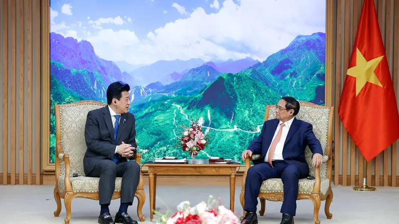 Thủ tướng Phạm Minh Chính tiếp Bộ trưởng Quốc phòng Nhật Bản Kihara Minoru, chiều 6-8. Ảnh: VIẾT CHUNG