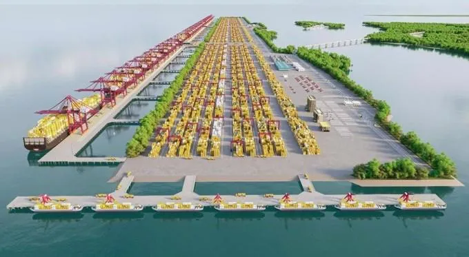 Phối cảnh Cảng trung chuyển quốc tế Cần Giờ trong tương lai