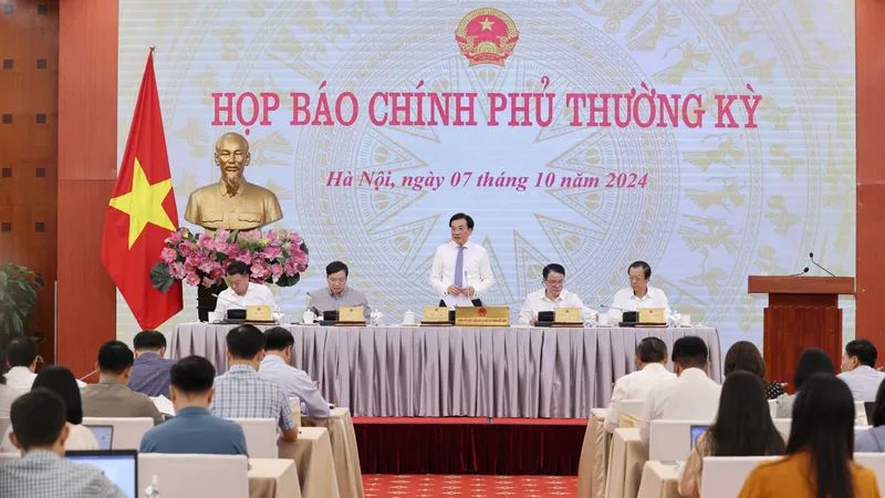 Họp báo Chính phủ thường kỳ tháng 9-2024. Ảnh: QUANG PHÚC