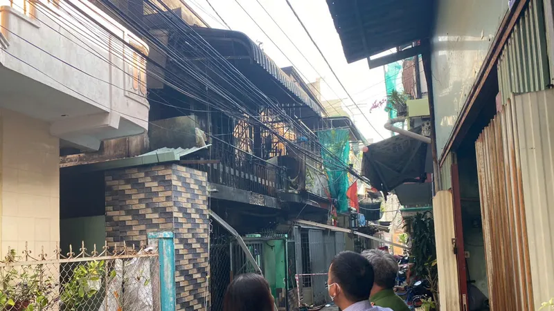 Hiện trường vụ hỏa hoạn tại TP Vũng Tàu khiến 2 bé gái tử vong