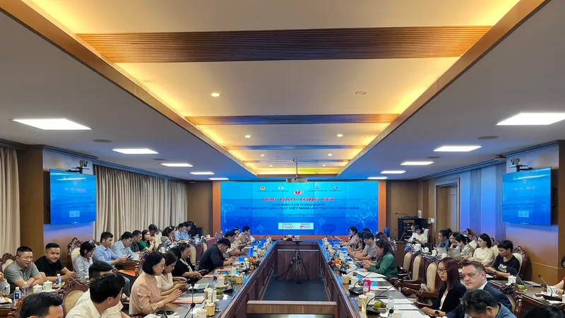 Quang cảnh họp báo Giải báo chí toàn quốc “Vì sự nghiệp giáo dục Việt Nam” năm 2024