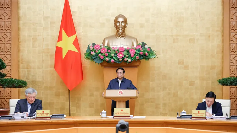 Thủ tướng Phạm Minh Chính chủ trì phiên họp Chính phủ thường kỳ tháng 12-2024. Ảnh: VIẾT CHUNG