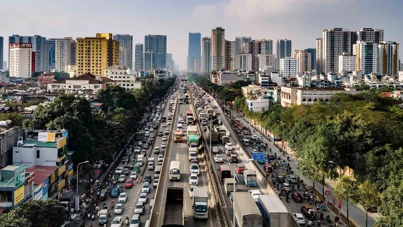 Giao thông đông đúc trong dịp cận tết