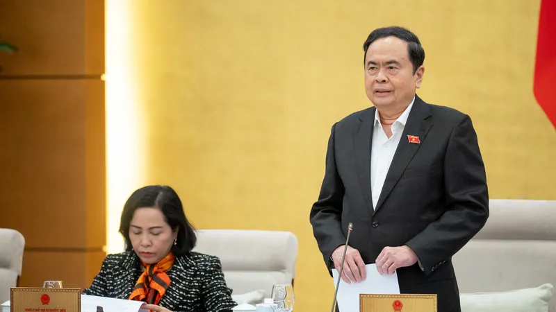 Chủ tịch Quốc hội Trần Thanh Mẫn phát biểu tại phiên họp