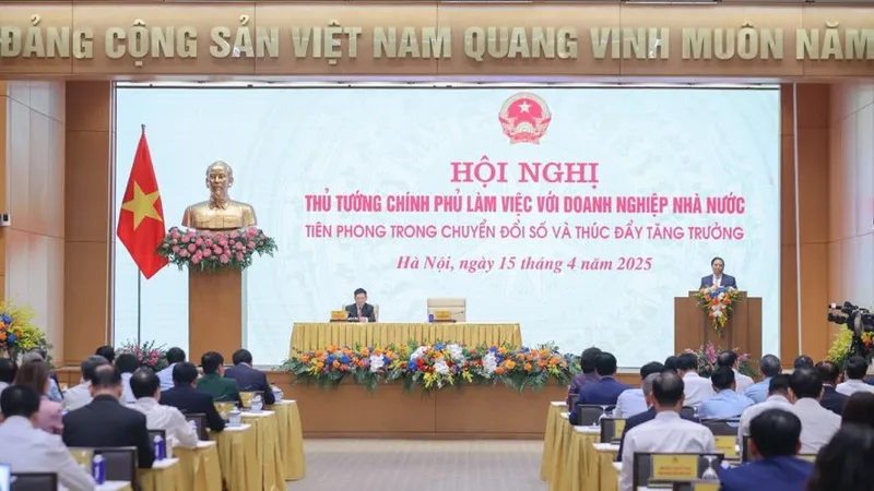 Thủ tướng chủ trì hội nghị doanh nghiệp Nhà nước tiên phong trong chuyển đổi số và thúc đẩy tăng trưởng