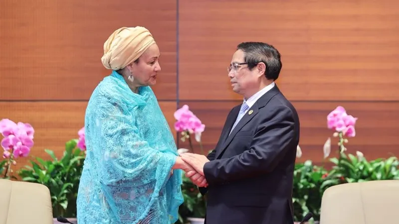 Thủ tướng Phạm Minh Chính tiếp Phó Tổng Thư ký Liên hợp quốc Amina Mohammed