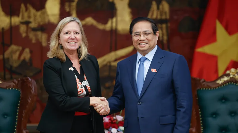 Thủ tướng Phạm Minh Chính tiếp bà Mariam J. Sherman, Giám đốc Quốc gia của Văn phòng Ngân hàng Thế giới (WB) khu vực Việt Nam, Lào, Campuchia