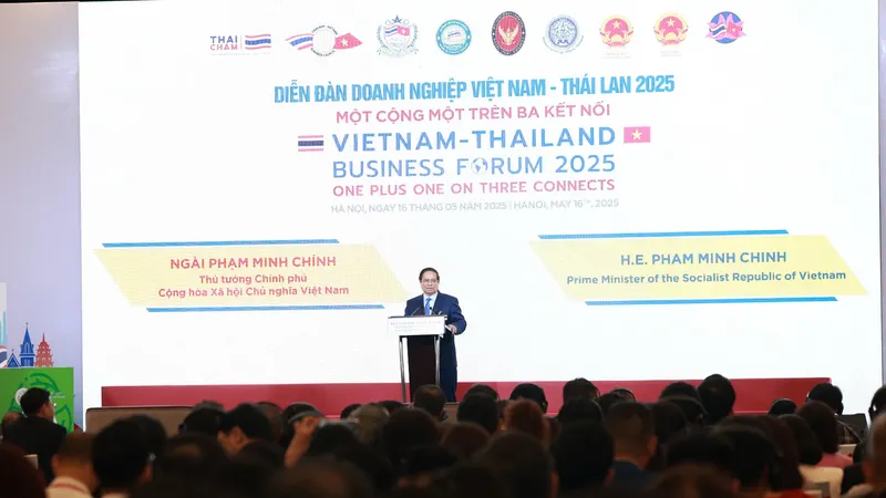 Thủ tướng Phạm Minh Chính phát biểu tại diễn đàn. Ảnh: VIẾT CHUNG