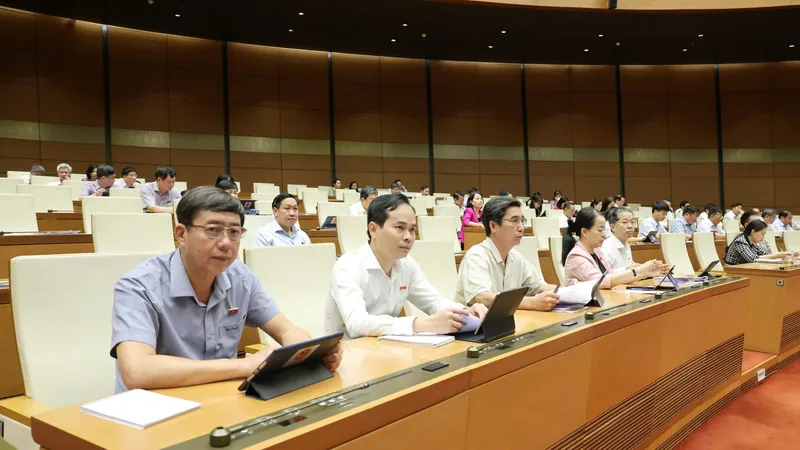 Các đại biểu dự họp Quốc hội, sáng 17-5. Ảnh: QUANG PHÚC