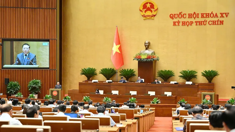 Phiên họp Quốc hội ngày 19-5. Ảnh: QUANG PHÚC