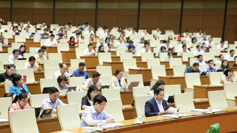 Các đại biểu dự phiên thảo luận ngày 17-6. Ảnh: VIẾT CHUNG