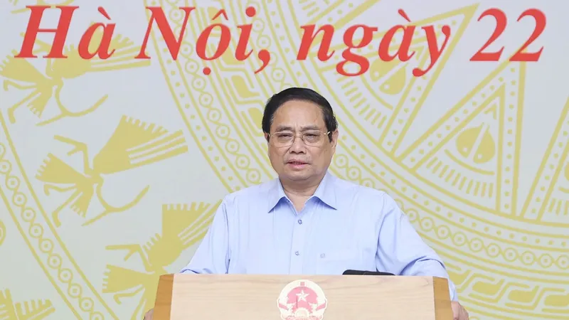 Thủ tướng nhấn mạnh cần nỗ lực, quyết tâm hoàn thành tất cả các mục tiêu, nhiệm vụ trên tất cả các lĩnh vực trong năm 2025. Ảnh: VIẾT CHUNG