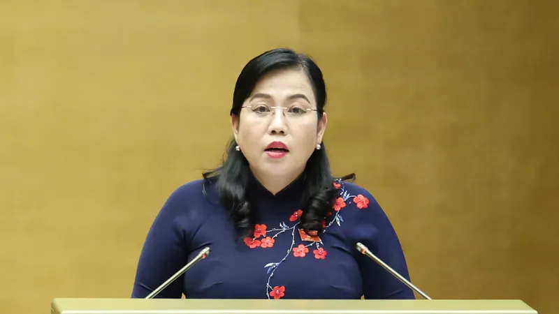 Chủ nhiệm Ủy ban Công tác đại biểu của Quốc hội Nguyễn Thanh Hải trình bày báo cáo giải trình, tiếp thu, chỉnh lý dự thảo Luật Bầu cử đại biểu Quốc hội và đại biểu HĐND, chiều 24-6. Ảnh: QUANG PHÚC