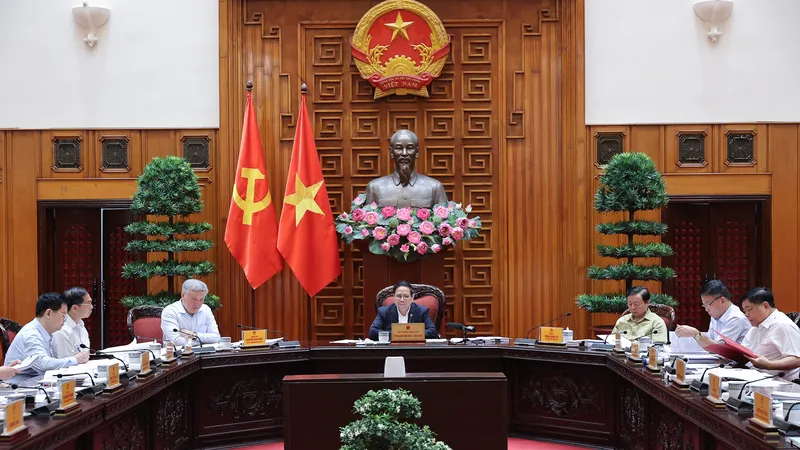 Bí thư Đảng ủy Chính phủ, Thủ tướng Chính phủ, chủ trì cuộc họp của Ban Thường vụ Đảng ủy Chính phủ về một số nội dung quan trọng, trong đó có đề án liên quan phát triển văn hóa để chuẩn bị trình cấp có thẩm quyền