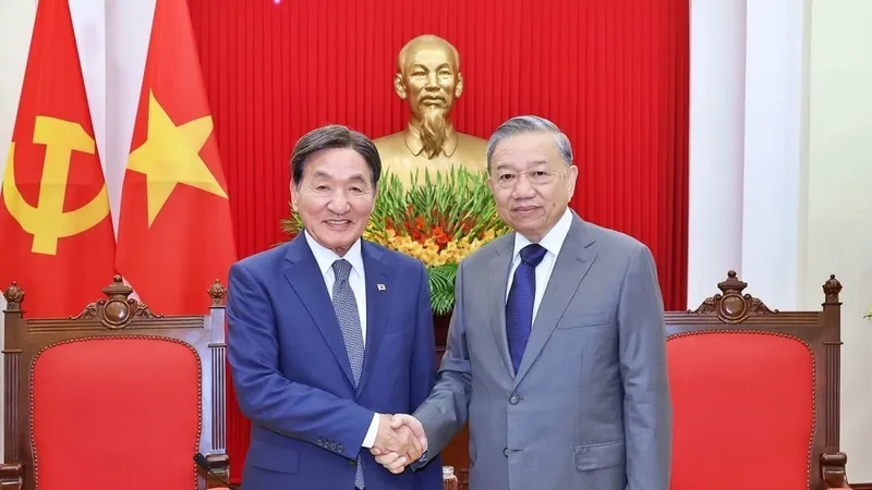 Tổng Bí thư Tô Lâm tiếp ông Park Chang Dal, Đặc phái viên của Tổng thống Hàn Quốc. Ảnh: Thống Nhất/TTXVN