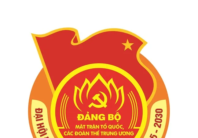  Logo Đại hội Đảng bộ MTTQ các đoàn thể Trung ương lần thứ I, nhiệm kỳ 2025-2030.