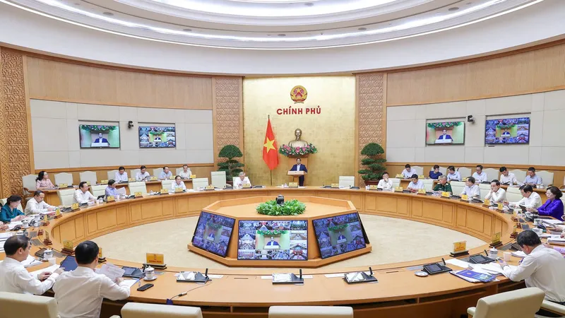 Hội nghị trực tuyến Chính phủ với địa phương tháng 9. Ảnh: VIẾT CHUNG