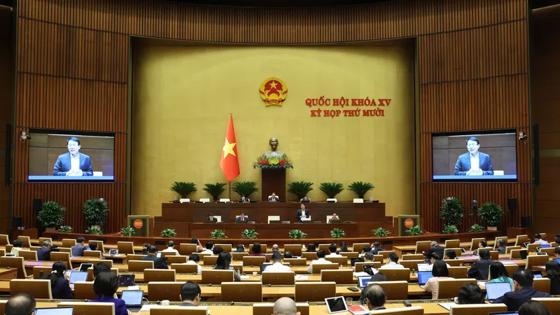 Phiên họp Quốc hội chiều 17-11. Ảnh: QUANG PHÚC